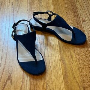 Alfani Women's Navy Blue Wedge Sandals